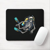 Halloween Skeleton Scuba Diver Mousepad (Mit Mouse)