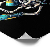 Halloween Skeleton Scuba Diver Poster (Ecke)