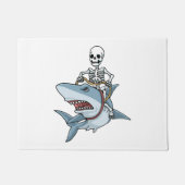 Halloween Skeleton Shark Funny Halloween Geschenk Fußmatte (Vorderseite)