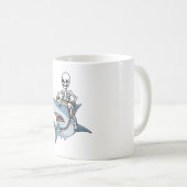 Halloween Skeleton Shark Funny Halloween Geschenk Kaffeetasse (VorderseiteRechts)