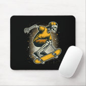 Halloween Skeleton Skater Skateboard Mousepad (Mit Mouse)