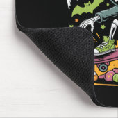 Halloween Skeleton Skater Tricks Skull Skateboard Mousepad (Ecke)