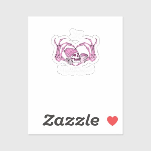 Halloween Skeleton Skeleton Beanie Design Aufkleber (Blatt)