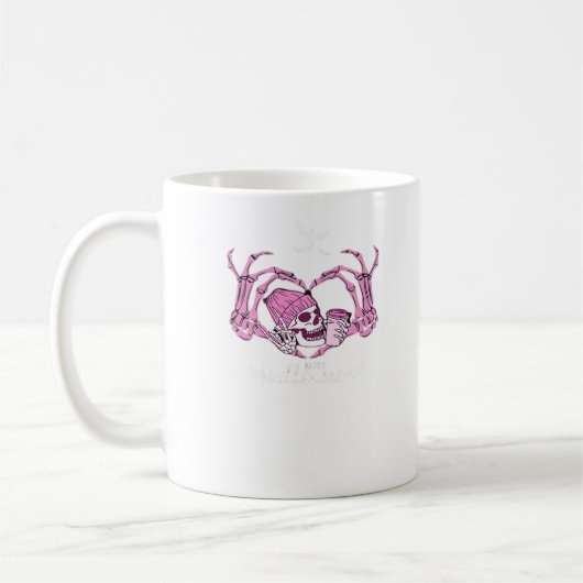 Halloween Skeleton Skeleton Beanie Design Kaffeetasse (Links)