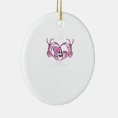 Halloween Skeleton Skeleton Beanie Design Keramik Ornament (Rechts)
