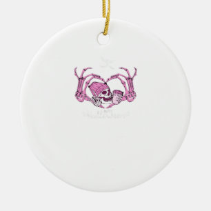 Halloween Skeleton Skeleton Beanie Design Keramik Ornament