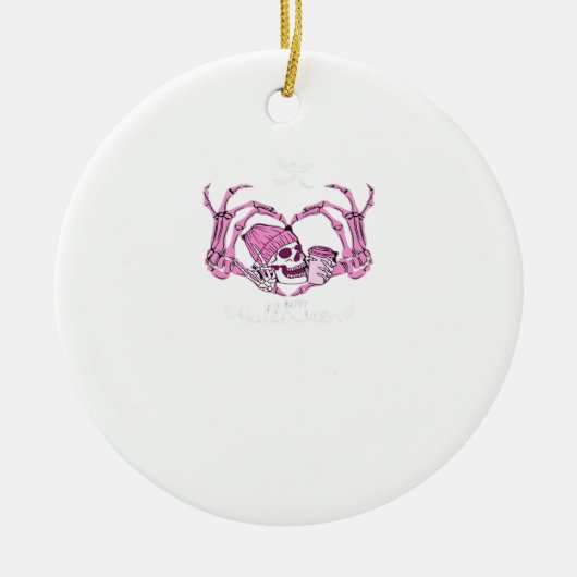 Halloween Skeleton Skeleton Beanie Design Keramik Ornament (Vorne)