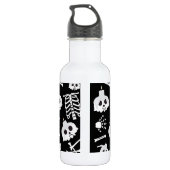 Halloween Skeleton Skull Bones Edelstahlflasche (Rückseite)