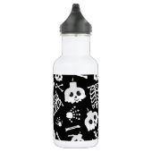 Halloween Skeleton Skull Bones Edelstahlflasche (Rechts)