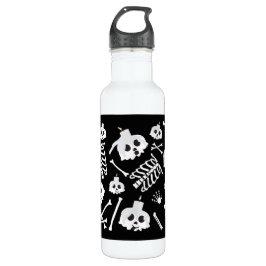 Halloween Skeleton Skull Bones Edelstahlflasche