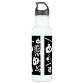 Halloween Skeleton Skull Bones Edelstahlflasche (Rückseite)