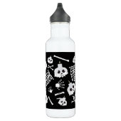 Halloween Skeleton Skull Bones Edelstahlflasche (Rechts)