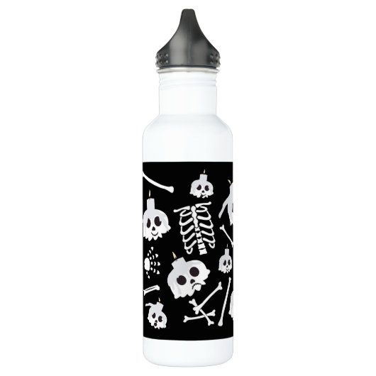 Halloween Skeleton Skull Bones Edelstahlflasche (Links)