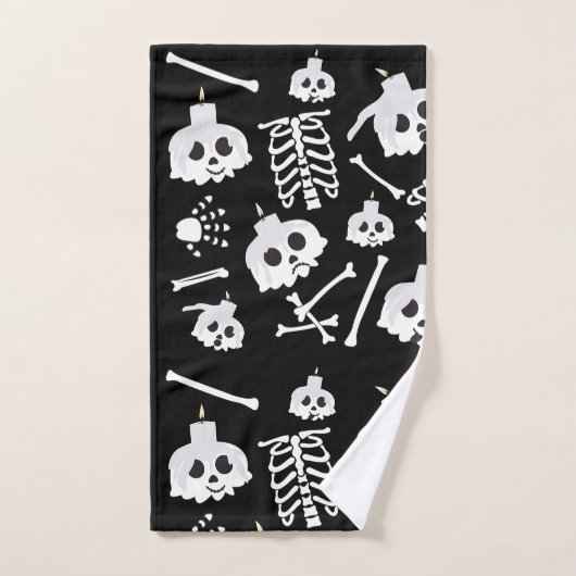 Halloween Skeleton Skull Bones Muster Badhandtuch Set (Handtuch)
