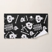 Halloween Skeleton Skull Bones Muster Badhandtuch Set (Handtuch)