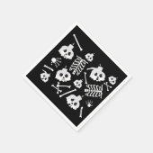 Halloween Skeleton Skull Bones Muster Serviette (Ecke)