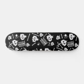 Halloween Skeleton Skull Bones Muster Skateboard (Horizontal)