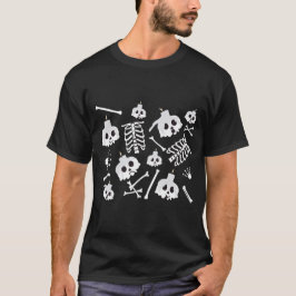 Halloween Skeleton Skull Bones Muster T-Shirt