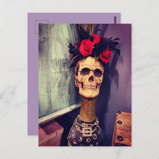 Halloween Skeleton Skull Postcard Postkarte (Vorne/Hinten)