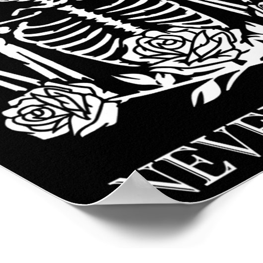 Halloween Skeleton Skull Women Drink Kaffee Nev Poster (Ecke)