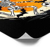Halloween Skeleton Soccer Funny Football Kostüm M Poster (Ecke)