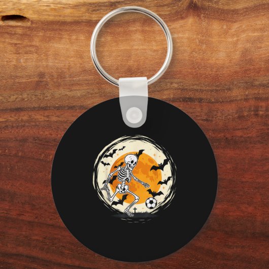 Halloween Skeleton Soccer Funny Football Kostüm M Schlüsselanhänger (Vorderseite)