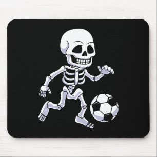 Halloween Skeleton Soccer Player Boys Kinder Mousepad