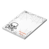 Halloween Skeleton Spirit Web Notizblock (Rotiert)