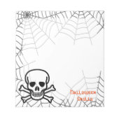 Halloween Skeleton Spirit Web Notizblock (Vorderseite)