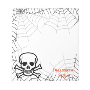 Halloween Skeleton Spirit Web Notizblock