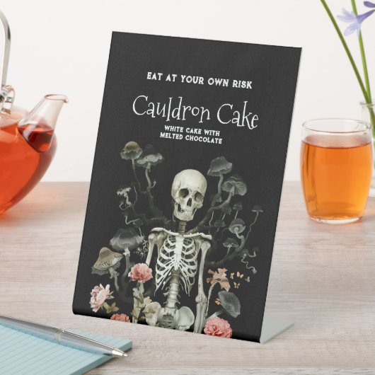 Halloween Skeleton Spuk Forest Black Sockelschild (In Situ)