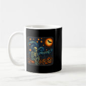 Halloween Skeleton Starry Night Van Gogh Pumpkin M Kaffeetasse (Links)