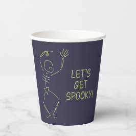 Halloween Skeleton tanzen - lila Pappbecher