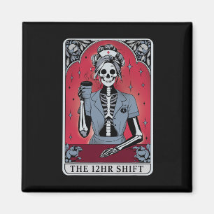 Halloween Skeleton Tarot Card Der 12-Stunden-Umsch Magnet