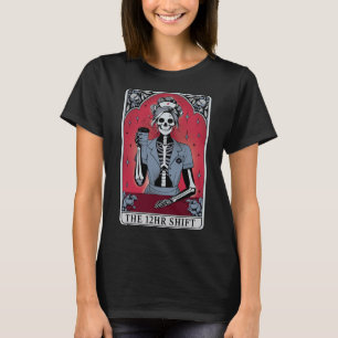 Halloween Skeleton Tarot Card Der 12-Stunden-Umsch T-Shirt