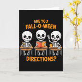 Halloween Skeleton Teacher Are You Fall O Ween Dir Karte (Gelbe Blume)