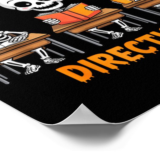 Halloween Skeleton Teacher Are You Fall O Ween Dir Poster (Ecke)