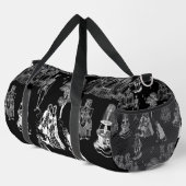 halloween skeleton toile rococo antique skull duffle bag (Rechte Ecke)