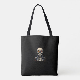Halloween Skeleton Tote Bag - Spooky Tasche