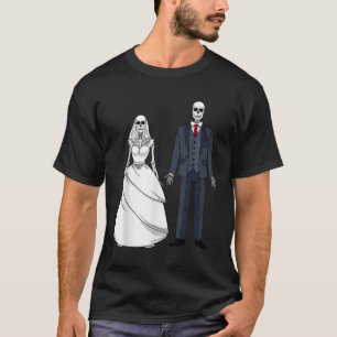 Halloween Skeleton Tote Matching Bride &Amp; T-Shirt