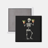 Halloween Skeleton trinkt Moskauer Mule-Schwanz Magnet (Vorderseite/Rückseite)