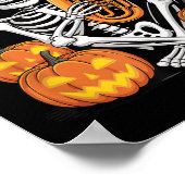 Halloween Skeleton Tuba Tubist  Poster (Ecke)