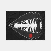 Halloween Skeleton Tuxedo Kostüm Fleecedecke (Vorderseite (Horizontal))