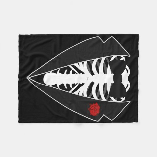 Halloween Skeleton Tuxedo Kostüm Fleecedecke (Vorderseite (Horizontal))
