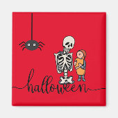 Halloween Skeleton und ein Junge Magnet (Vorne)