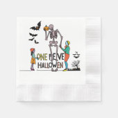 Halloween Skeleton und Freunde Serviette (Vorderseite)