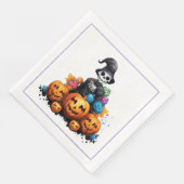 Halloween Skeleton und Pumpkin Dinner Napkin Serviette (Ecke)