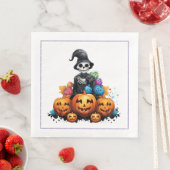 Halloween Skeleton und Pumpkin Dinner Napkin Serviette (Beispiel)