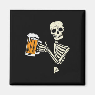 Halloween Skeleton Vater Funny Lazy Skull Costume Magnet