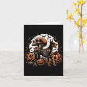 Halloween Skeleton Walking Skeletal Doberman Dog Karte (Gelbe Blume)